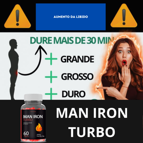 Man Iron Turbo Psi Nutra Estimulante, Virilidade 60 Capsulas - Imagem 3