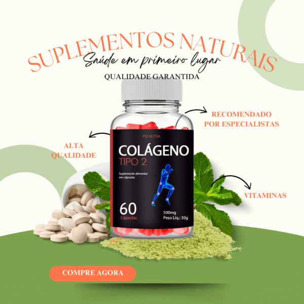 Colageno Tipo 2 - Psi Nutra - 60 Capsulas - Imagem 2