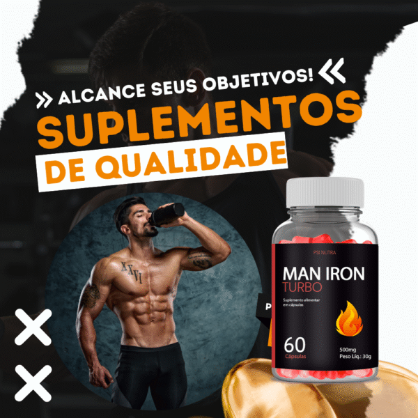 Man Iron Turbo Psi Nutra Estimulante, Virilidade 60 Capsulas - Imagem 5