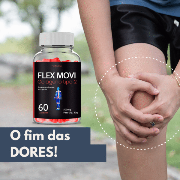 Flex Movi Colágeno Tipo 2 + Acido Hialuronico - Psi Nutra - 60 Cápsulas - Imagem 3