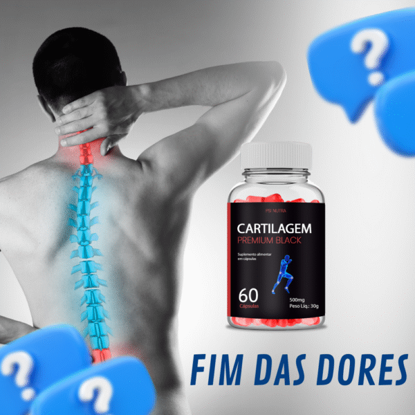 Cartilagem Premium Black - Psi Nutra - Colageno Tipo 2 - 60 Cápsulas - Imagem 3