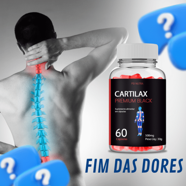 Cartilax Premum Black Colageno Tipo Ii Psi Nutra 60 Cápsulas - Imagem 3
