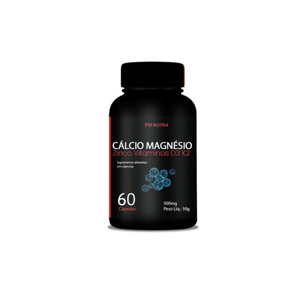 Cálcio Magnésio Zinco Vitaminas D3 K2 Mdk - Psi Nutra - 60 Cápsulas