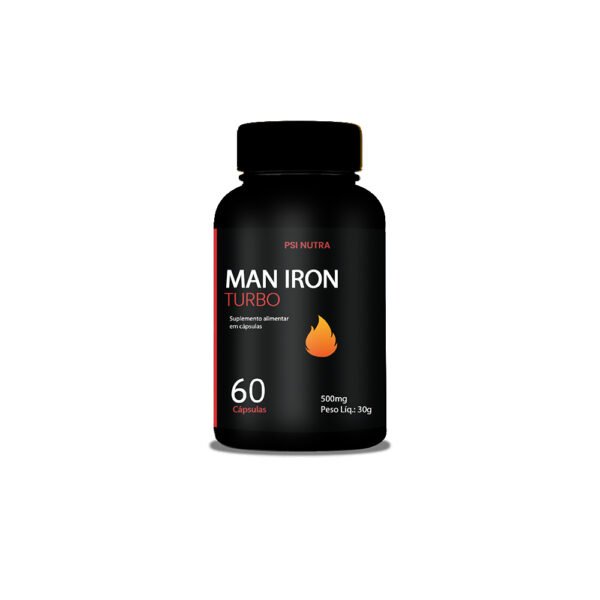 Man Iron Turbo Psi Nutra Estimulante, Virilidade 60 Capsulas